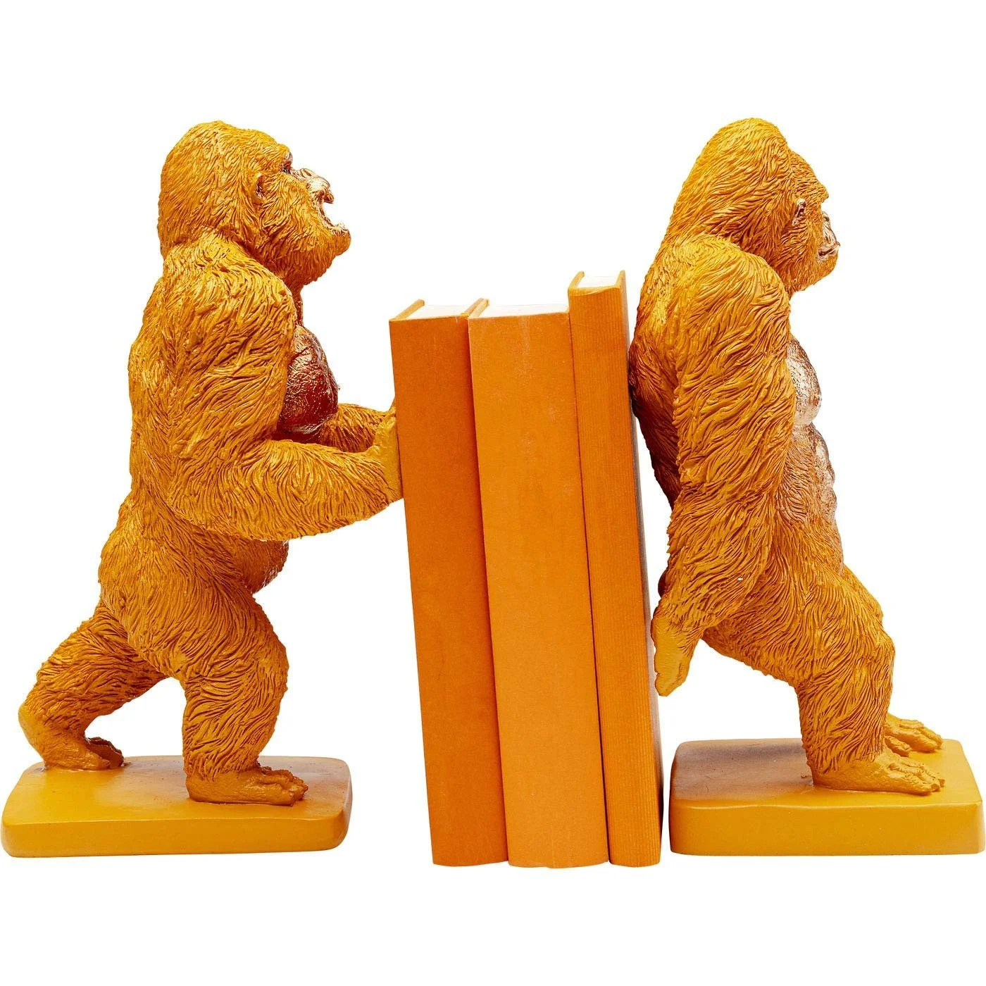 Книжные подставки Gorilla Design (набор из 2) Оранжевый Животное Декоративный объект Ручная работа Расписные украшения для полок, фото №4