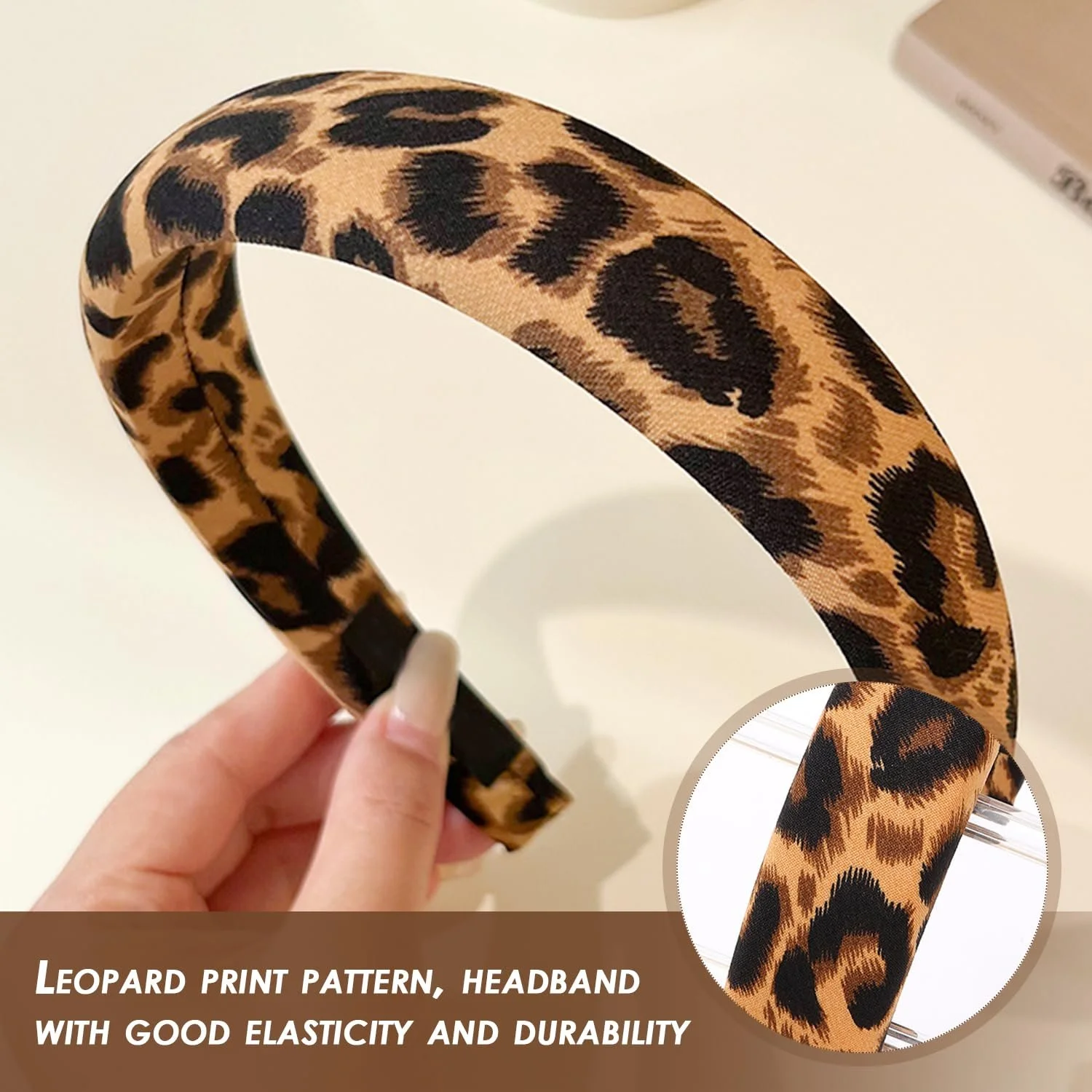 Обруч для волосся Леопардовий принт для жінок, 1шт, фото №3