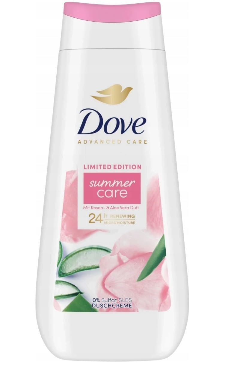 Гель для душу Dove Advanced Care Summer Care Троянда та Алое Вера 6 x 225 мл, фото №1