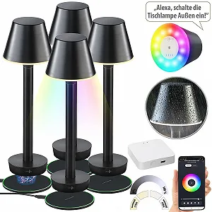 Светодиодная настольная лампа Lunartec Smart Outdoor RGB CCT IP67 с WiFi-шлюзом Набор 4 шт. synthetic.ua - Фото 1