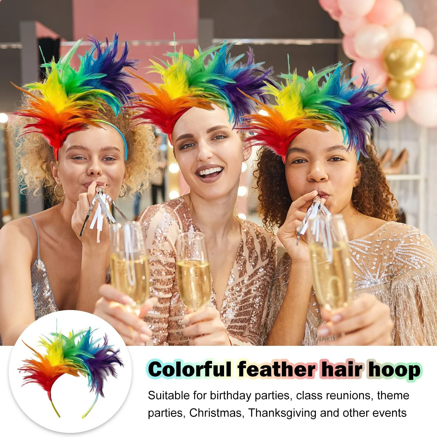 Обруч Радужные Перья, фото №3 Обруч Радужные Перья, фото №3