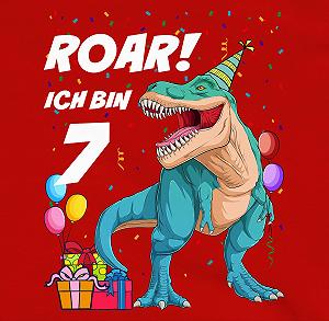 Детский свитшот для мальчиков и девочек Shirtracer 7th Birthday - I Am 7 Years - T-Rex Dinosaur Dino synthetic.ua - Фото 1