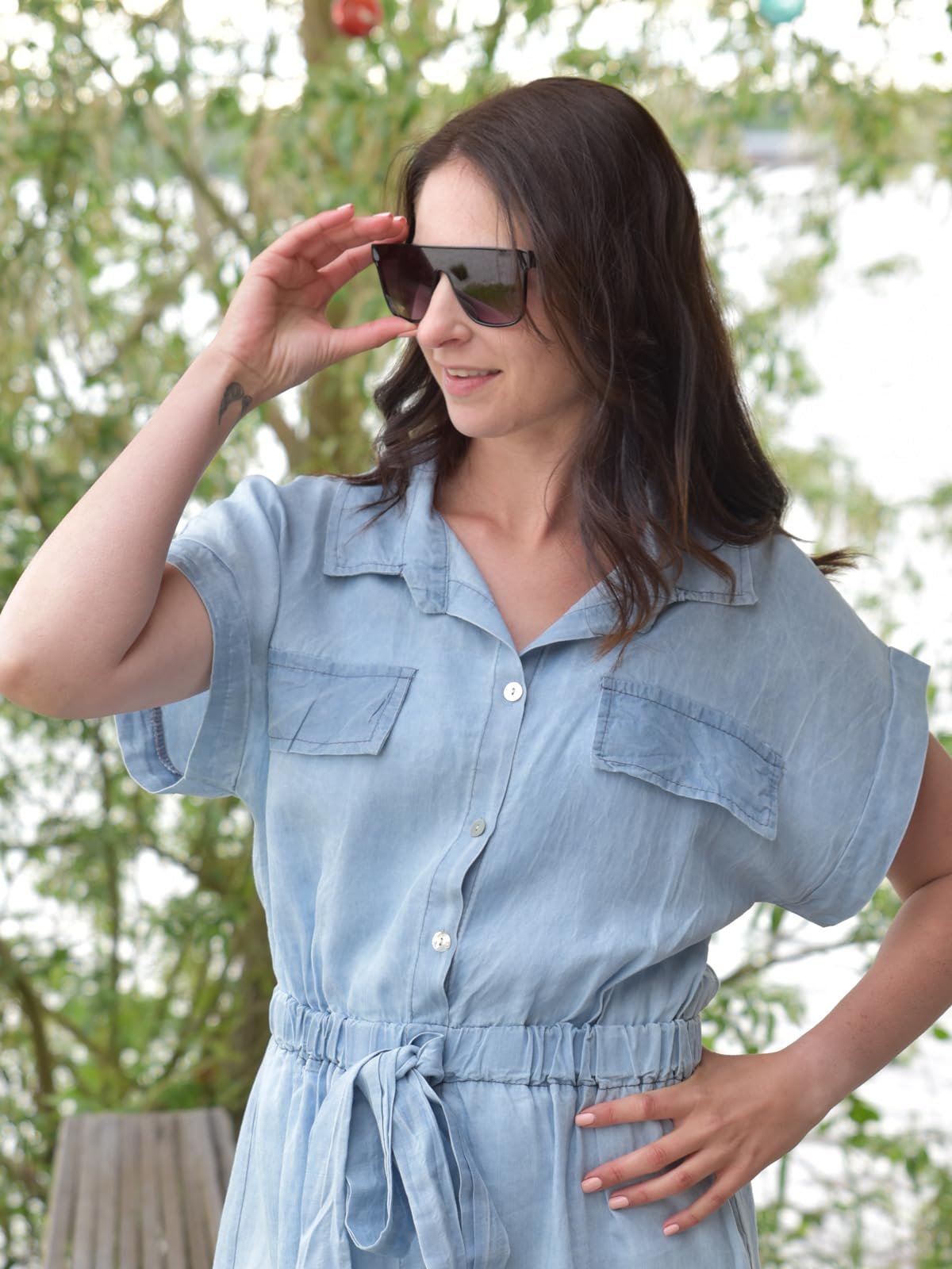 Унісекс окуляри-моноскло styleBREAKER, полікарбонатне скло та пластикова оправа, стиль ретро 09020108, фото №8