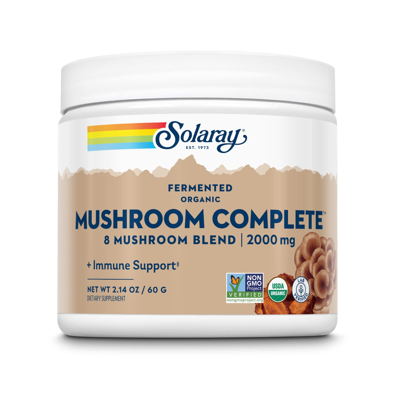Organic Fermented Mushroom Complete 2000mg 60g, фото №1