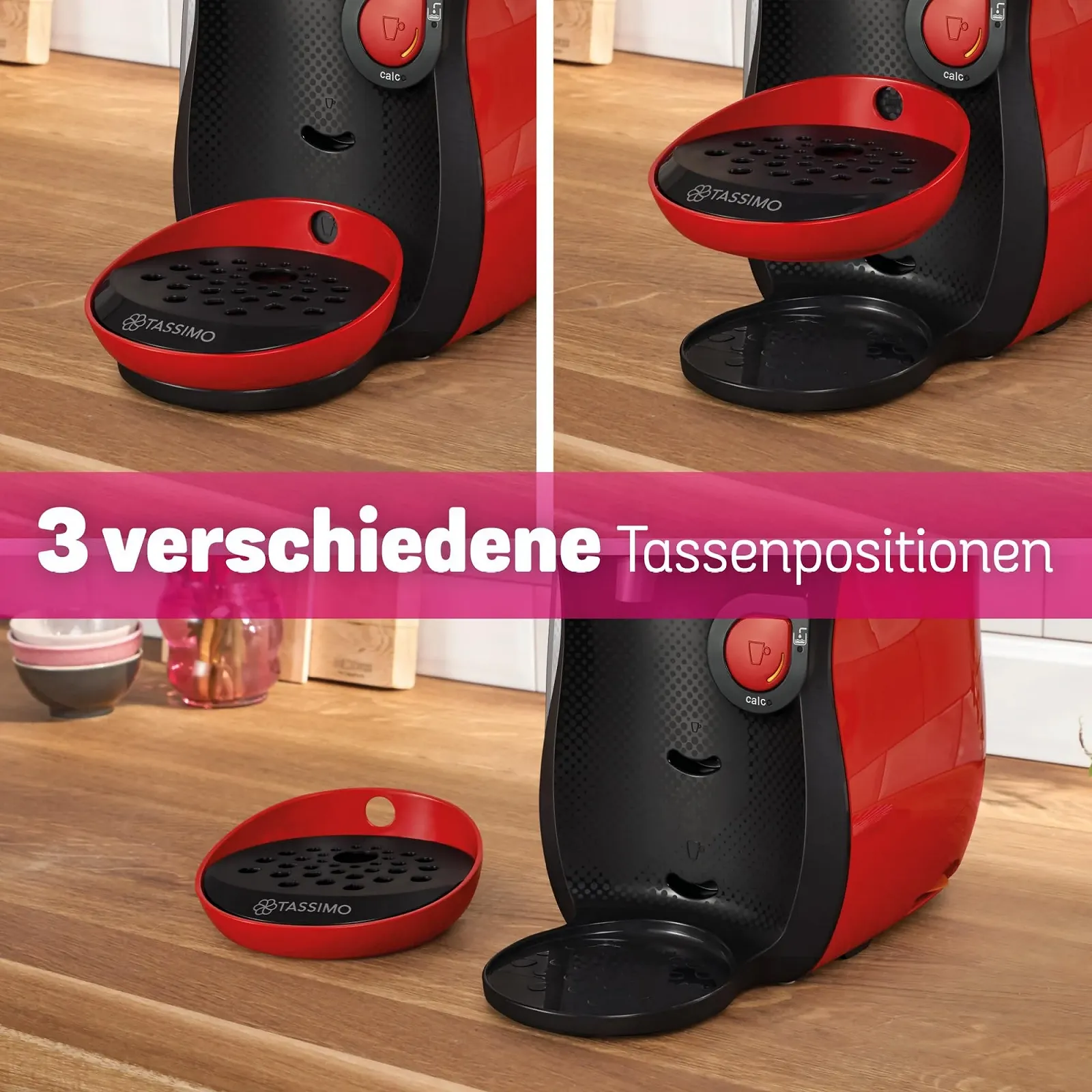 Капсульная кофемашина Bosch Tassimo Happy Friendly TAS103E, 1400 Вт, красно-черная, фото №8 Капсульная кофемашина Bosch Tassimo Happy Friendly TAS103E, 1400 Вт, красно-черная, фото №8