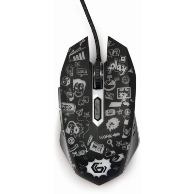 Мышка Gembird MUS-6B-GRAFIX-01 USB Black (MUS-6B-GRAFIX-01), фото №3