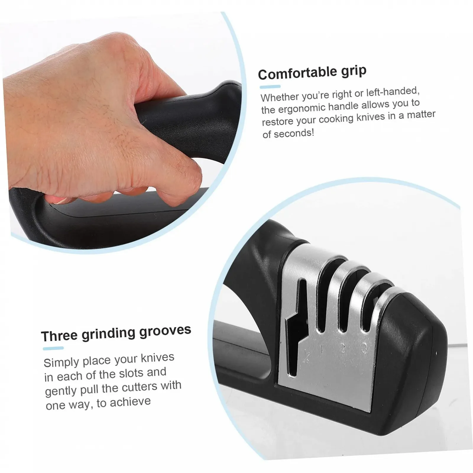 Точило для ножів VALICLUD регульоване вольфрамова сталь професійне антиковзне, фото №3