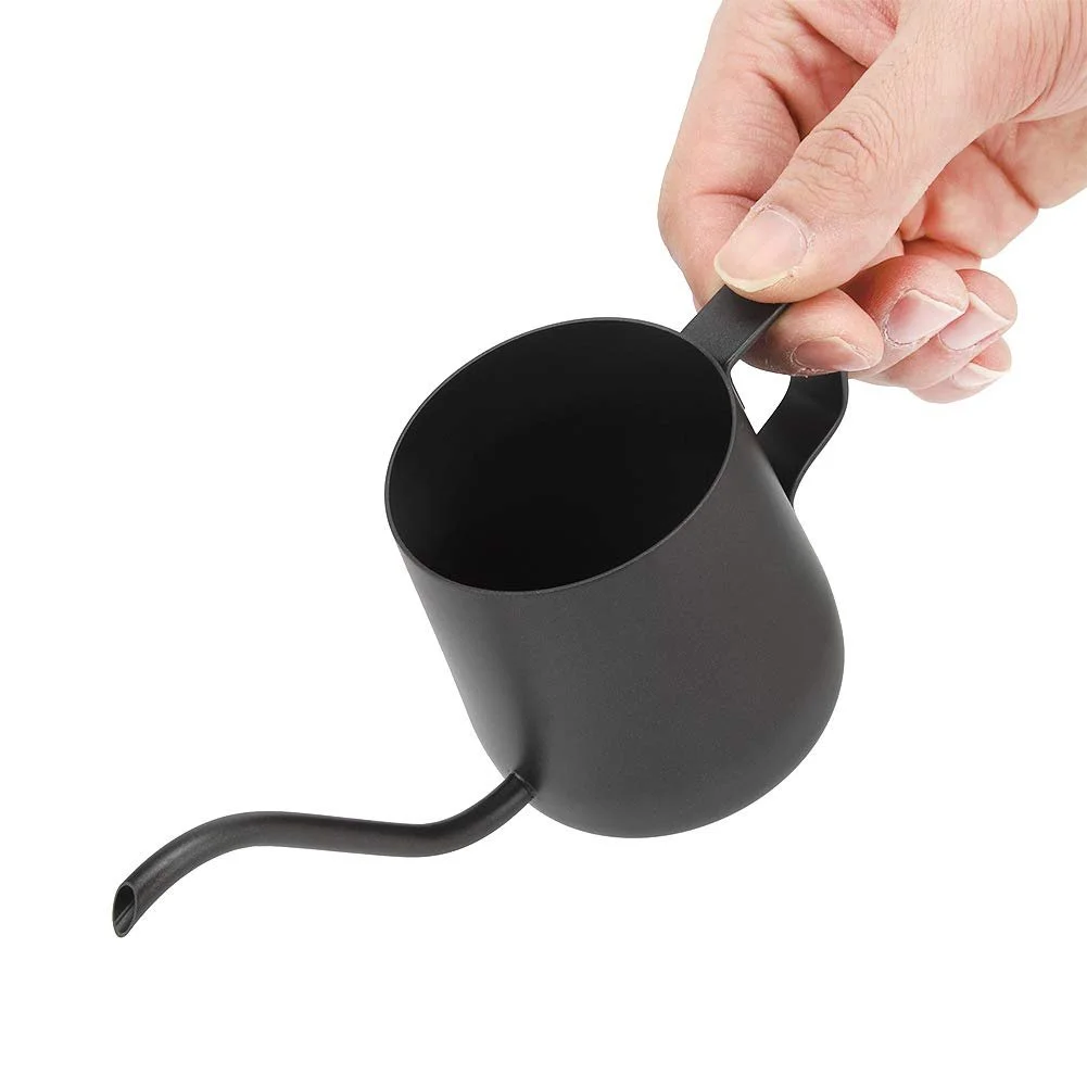 Кавник Gooseneck 250 мл, нержавіюча сталь, міні чайник з довгим носиком для ручного заварювання, фото №6