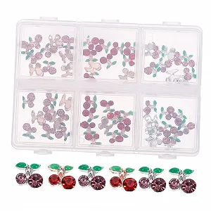 Наклейки для ногтей MERRYHAPY 60 штук, украшения для ногтей со стразами, декор на Хэллоуин, украшения для ногтей, каваи, штекер для ногтей, подвески для акриловых ногтей, вишня - Фото 1