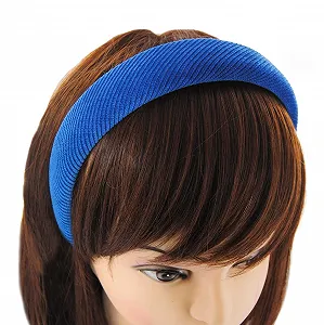 Обруч на голову Широкая Axy HRK5A с тканевым кордом Синяя synthetic.ua - Фото 1