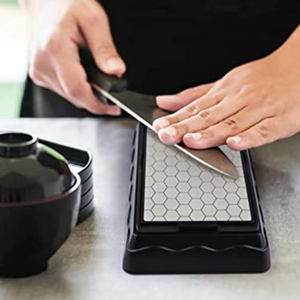 Алмазна точильна пластина двостороння 400/1000 грит з нековзною основою, фото №3