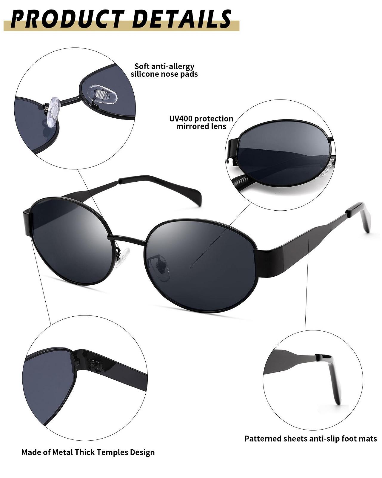Сонцезахисні окуляри овальні Retro Pro Acme, модні класичні відтінки, металева оправа, захист UV400, фото №4