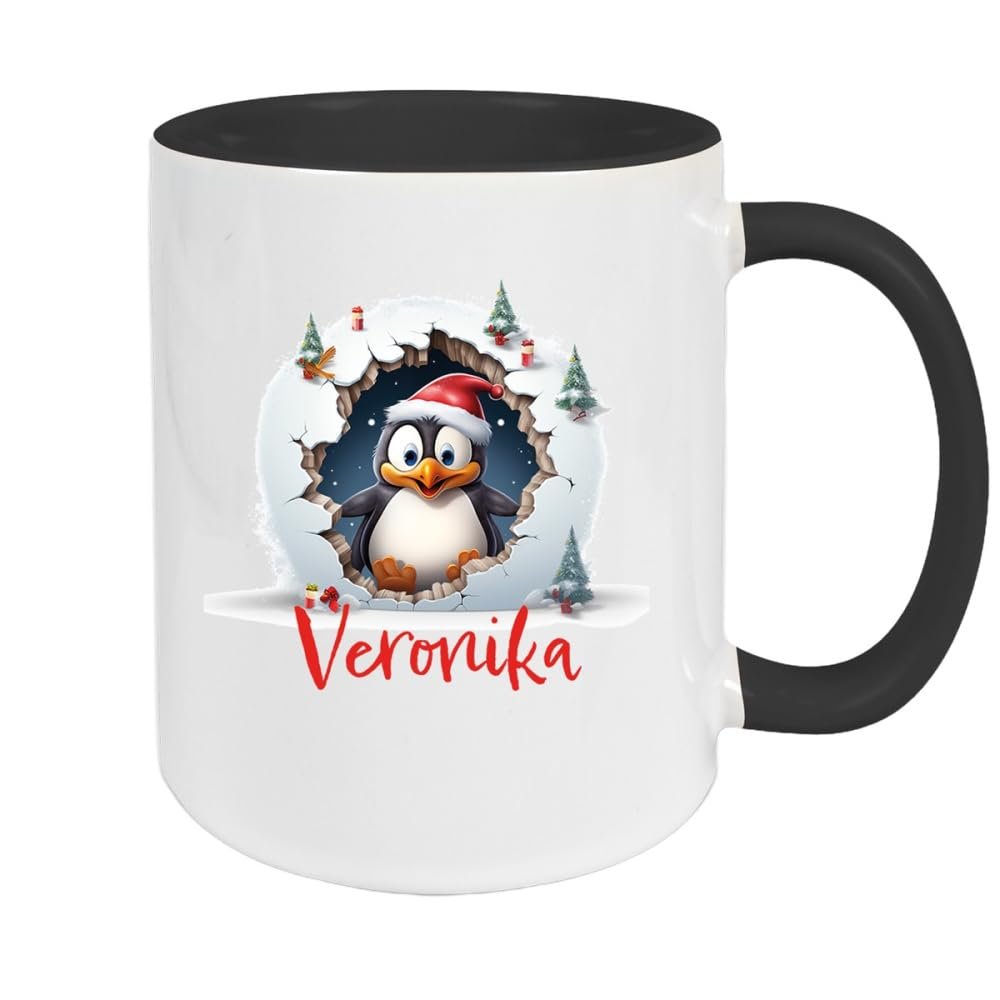 Дитяча керамічна кружка Різдвяний пінгвін #2, фото №1