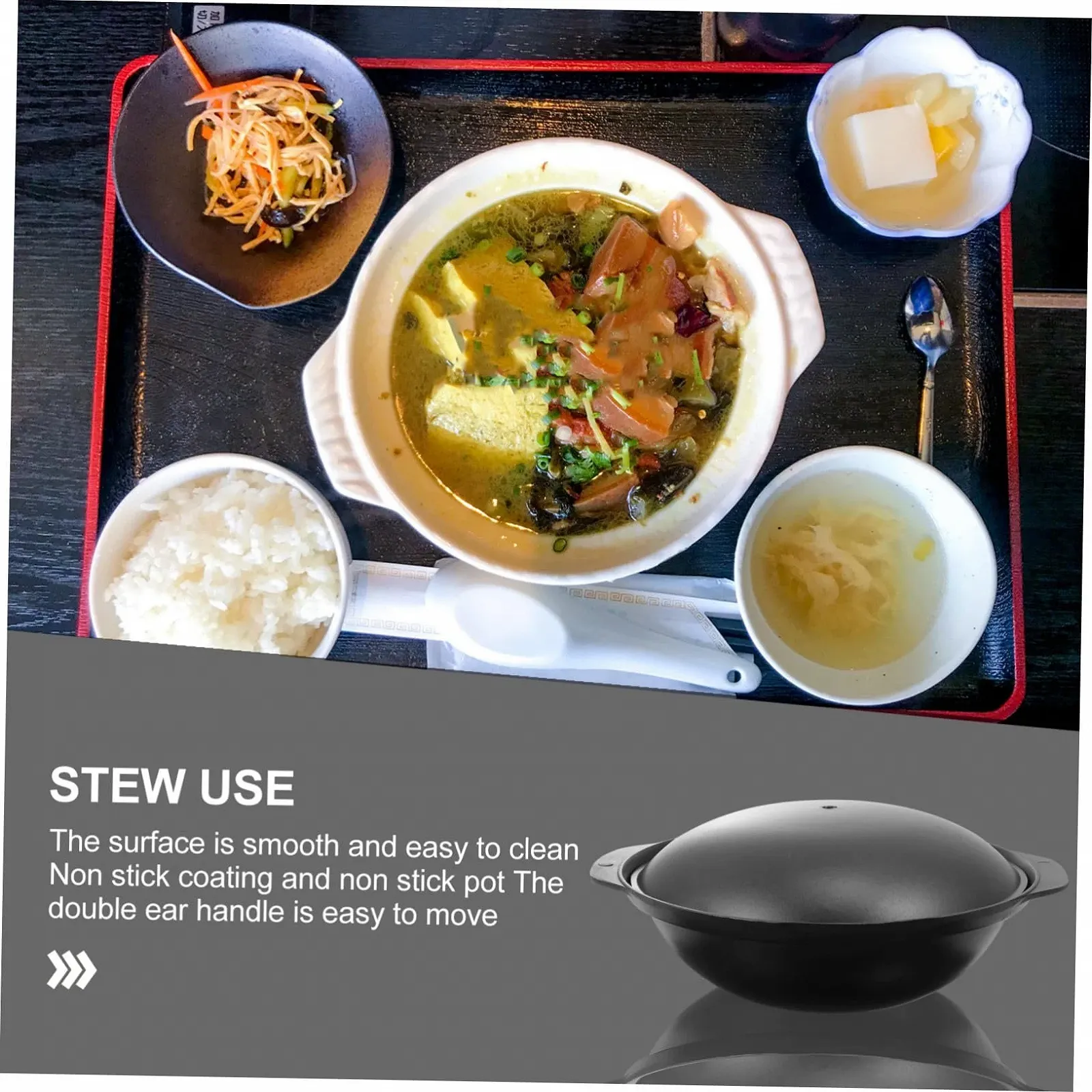 Кастрюля алюминиевая с крышкой с антипригарным покрытием Желтая, фото №2