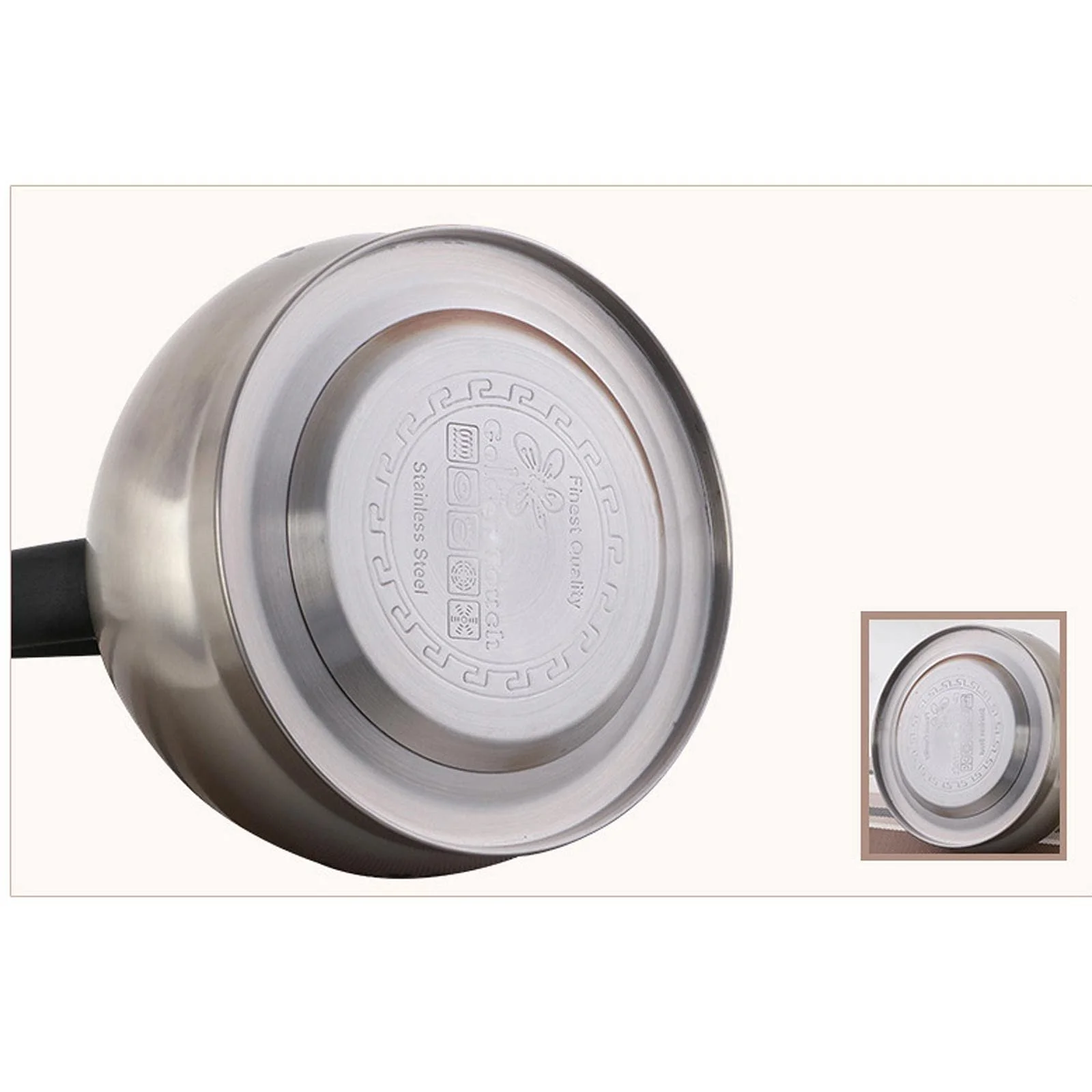 Чайник 3 літри з нержавіючої сталі з свистком, змінює колір після нагрівання, фото №3 Чайник 3 літри з нержавіючої сталі з свистком, змінює колір після нагрівання, фото №3