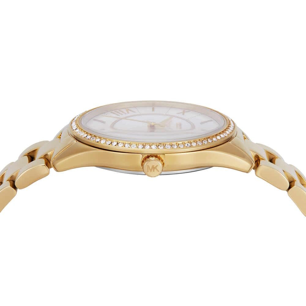 Женские часы Quartz Michael Kors Lauryn Three Hand Movement с ремешком из нержавеющей стали или кожи, фото №4