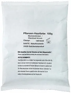 Рослинна фарба для волосся SANTE Naturkosmetik Каштановий коричневий, насичений коричневий, блискучі кольори, покриття сивини, веганська, 100 г (2 шт. в упаковці) synthetic.ua - Фото 1