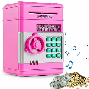 Скарбничка-сейф електронна дитяча банкомат з паролем та музикою - Фото 1