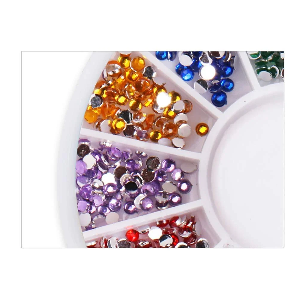 Стрази для нігтів, 4 коробки, кристали, діаманти, блискучі, мікс розмірів, фото №4