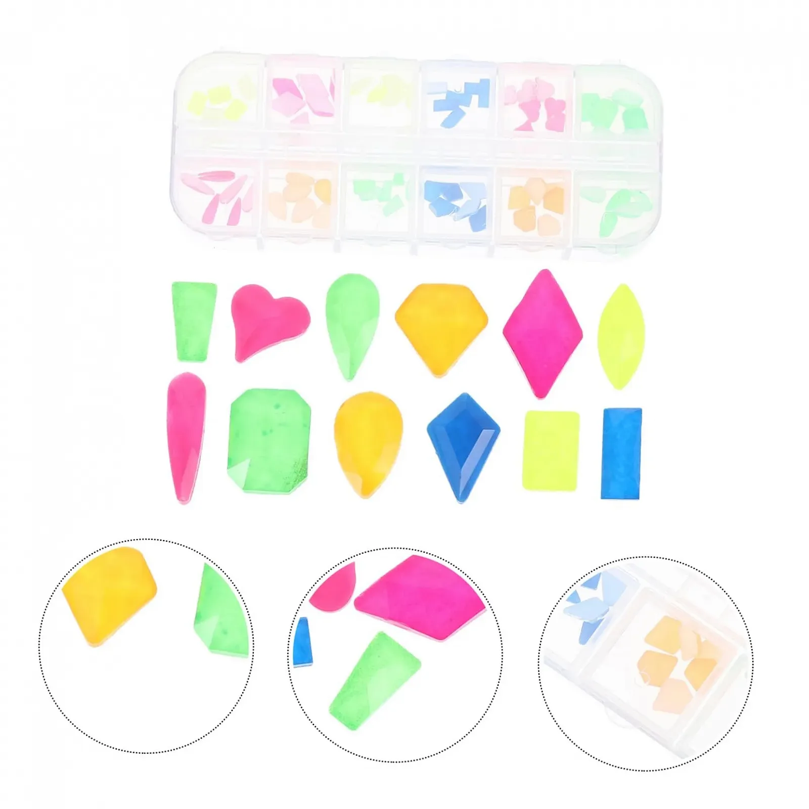 Набір для манікюру FRCOLOR зі штучними діамантами для нігтів, стрази у формі серця для прикрас, фото №9