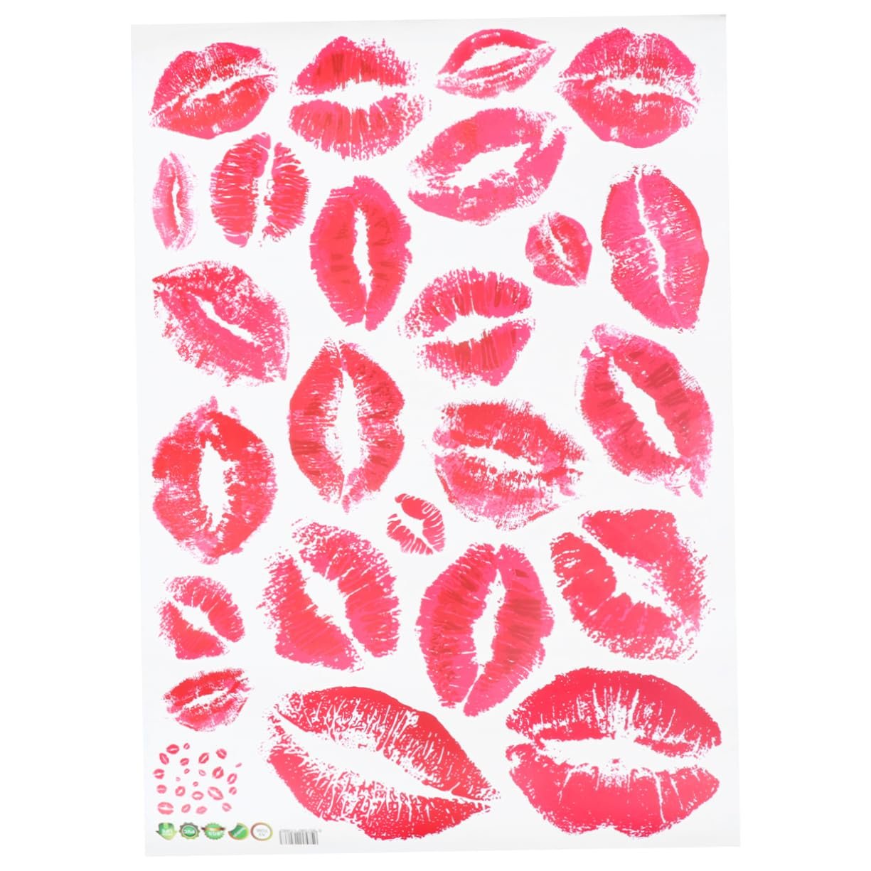 Настінна наклейка UPKOCH Губи 2 штуки Рожевий Червоний, фото №1 Настінна наклейка UPKOCH Губи 2 штуки Рожевий Червоний, фото №1