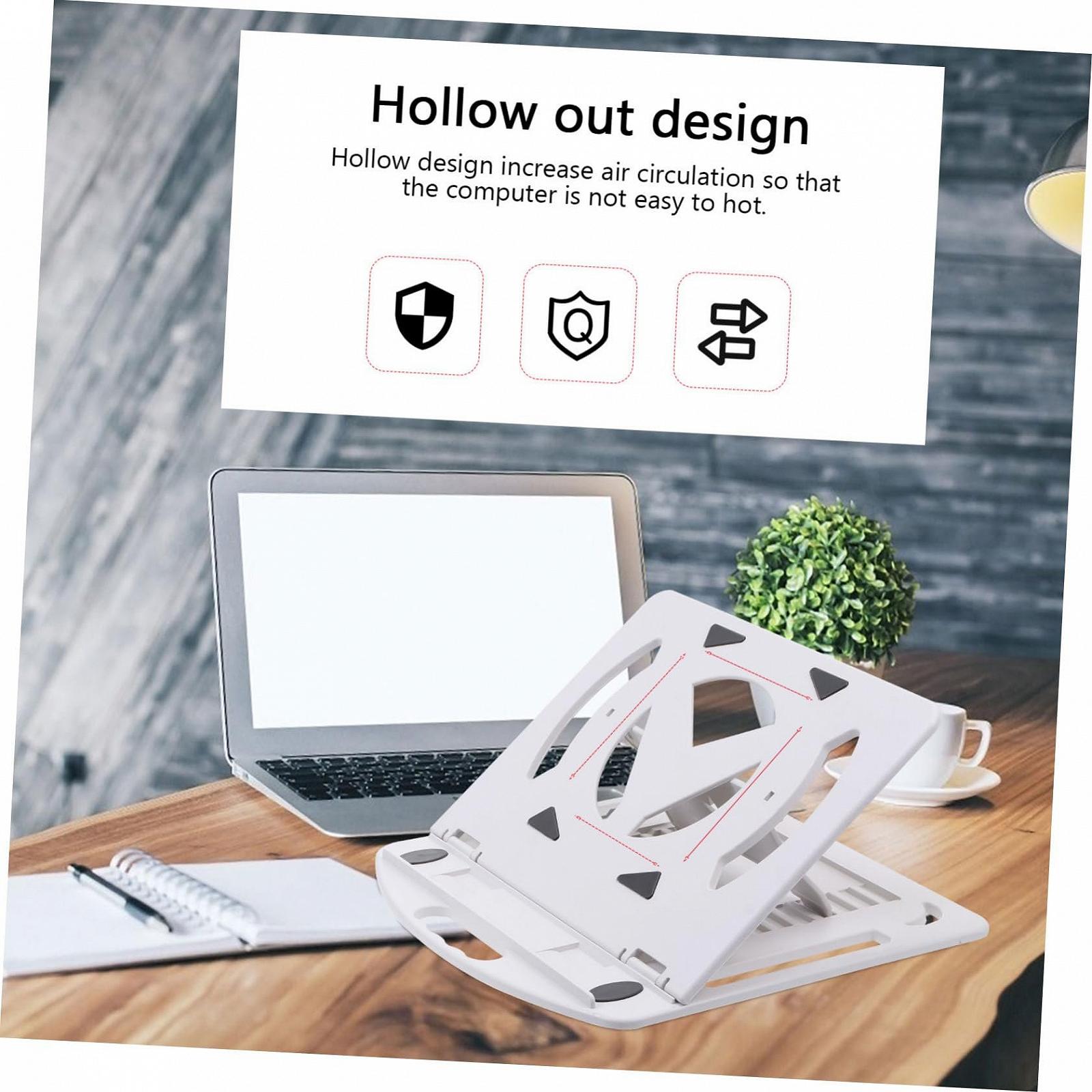 Підставка для ноутбука HOMSFOU Обертається з основою-радіатором Біла, фото №4