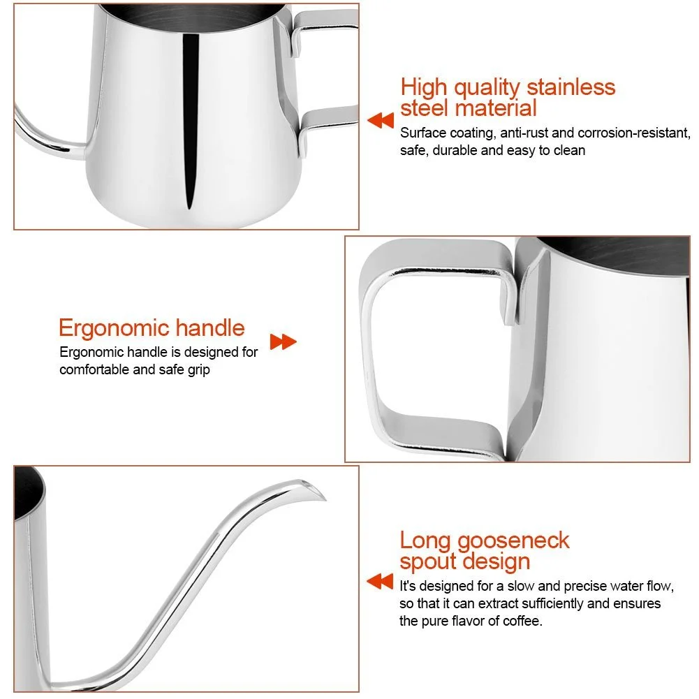 Кавник для заварювання кави 250 мл Нержавіюча сталь, фото №4