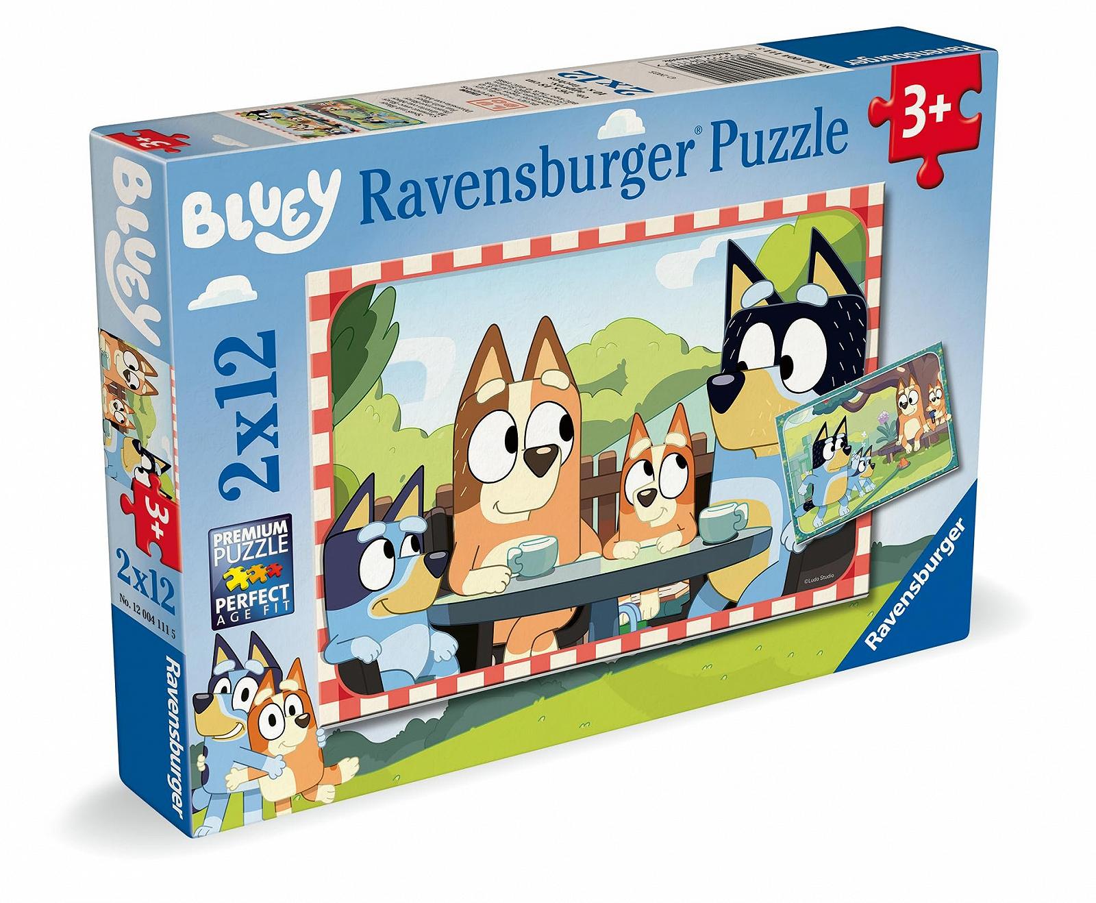 Дитячий пазл Ravensburger 12004111 Bluey 2 x 12 деталей 3+, фото №7
