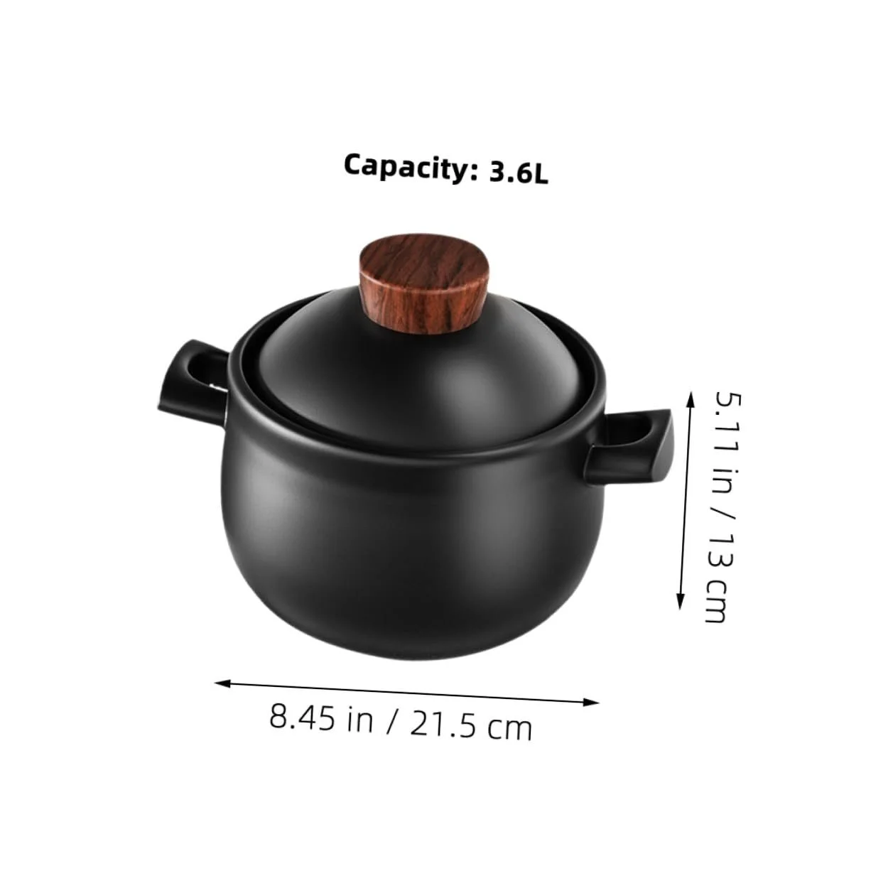 Кастрюля для тушения VANZACK керамическая большая термостойкая для газовых плит для супов и рагу, фото №6