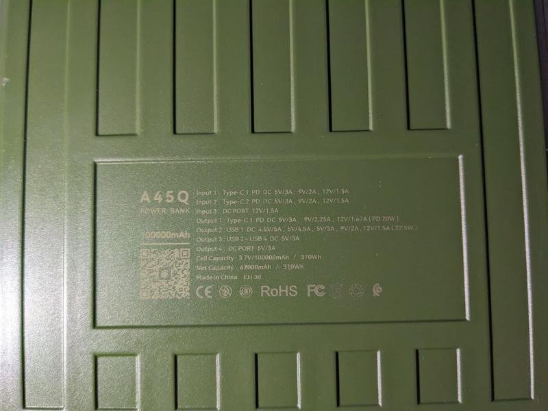 Потужний повербанк konfulon a45q ємністю 100000 mah бу, фото №4