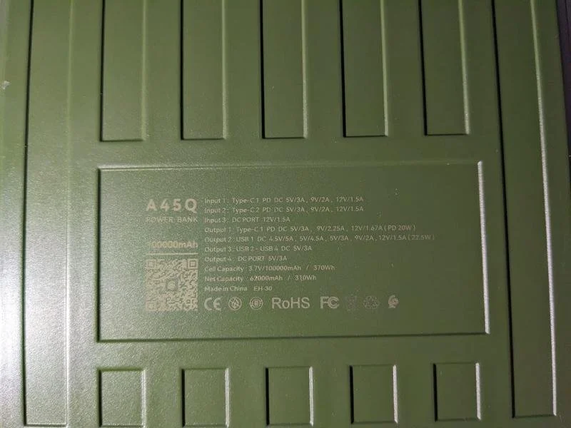 Мощный повербанк Konfulon a45q емкостью 100000 mah, фото №4