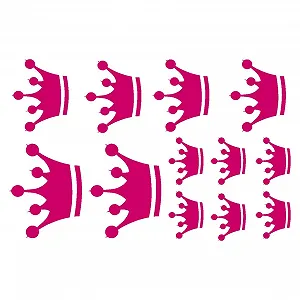 Наклейка на стіну Samunshi Crowns Set Рожева 30 x 20 см - Фото 1