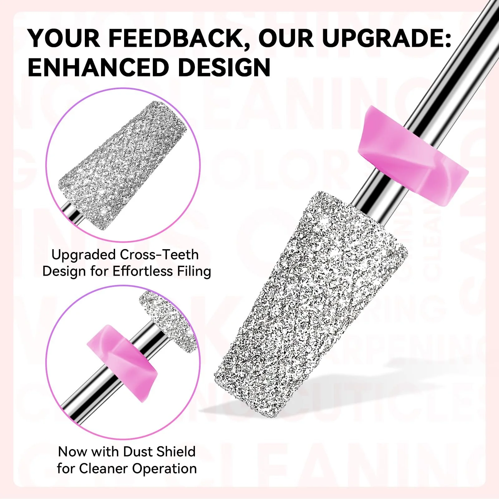 Набір алмазних насадок для манікюрного дриля Makartt Diamond 10 шт, фото №5