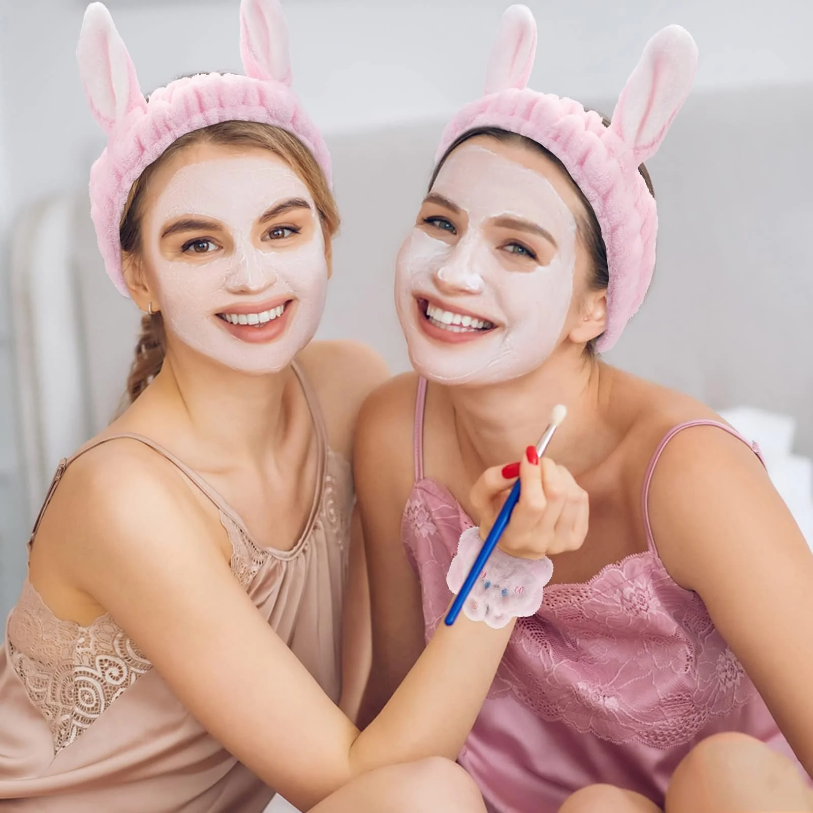 Пов'язка на голову з вушками кролика та напульсники, фото №7