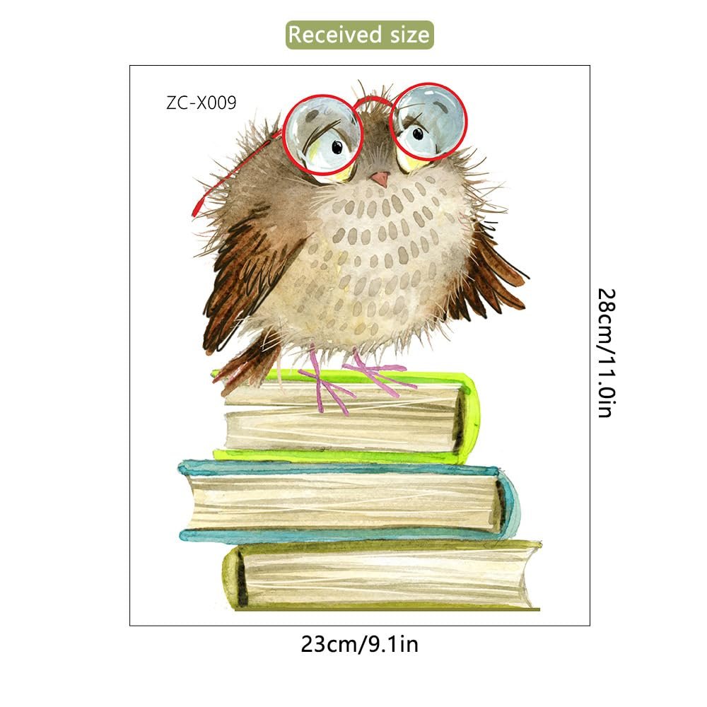 Наклейка на стіну HGDESIGN Owl on Books Самоклеюча, фото №4 Наклейка на стіну HGDESIGN Owl on Books Самоклеюча, фото №4