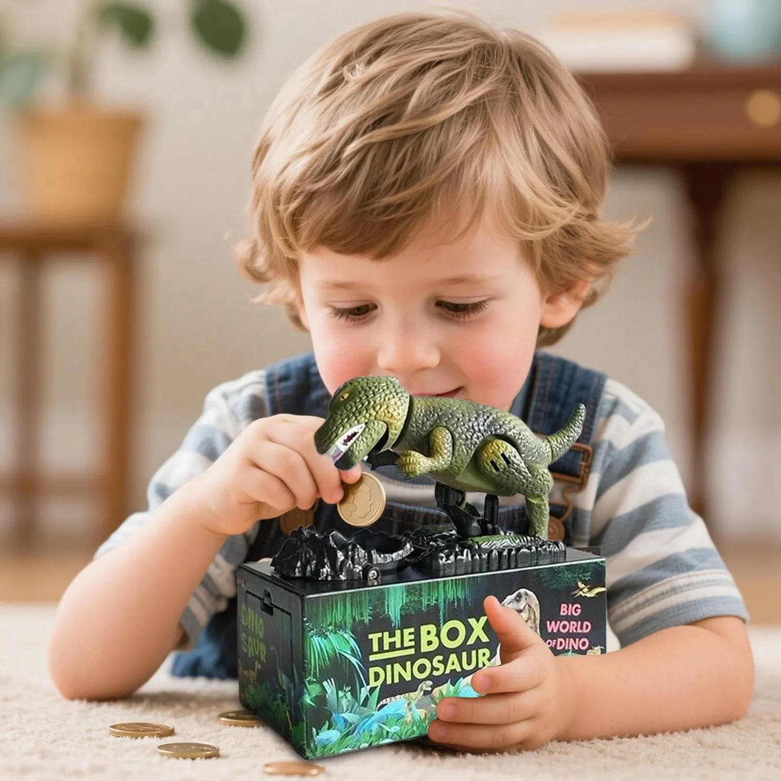 Копилка Электронная Музыкальная Динозавр Детская Мультяшная Рождественская, фото №9