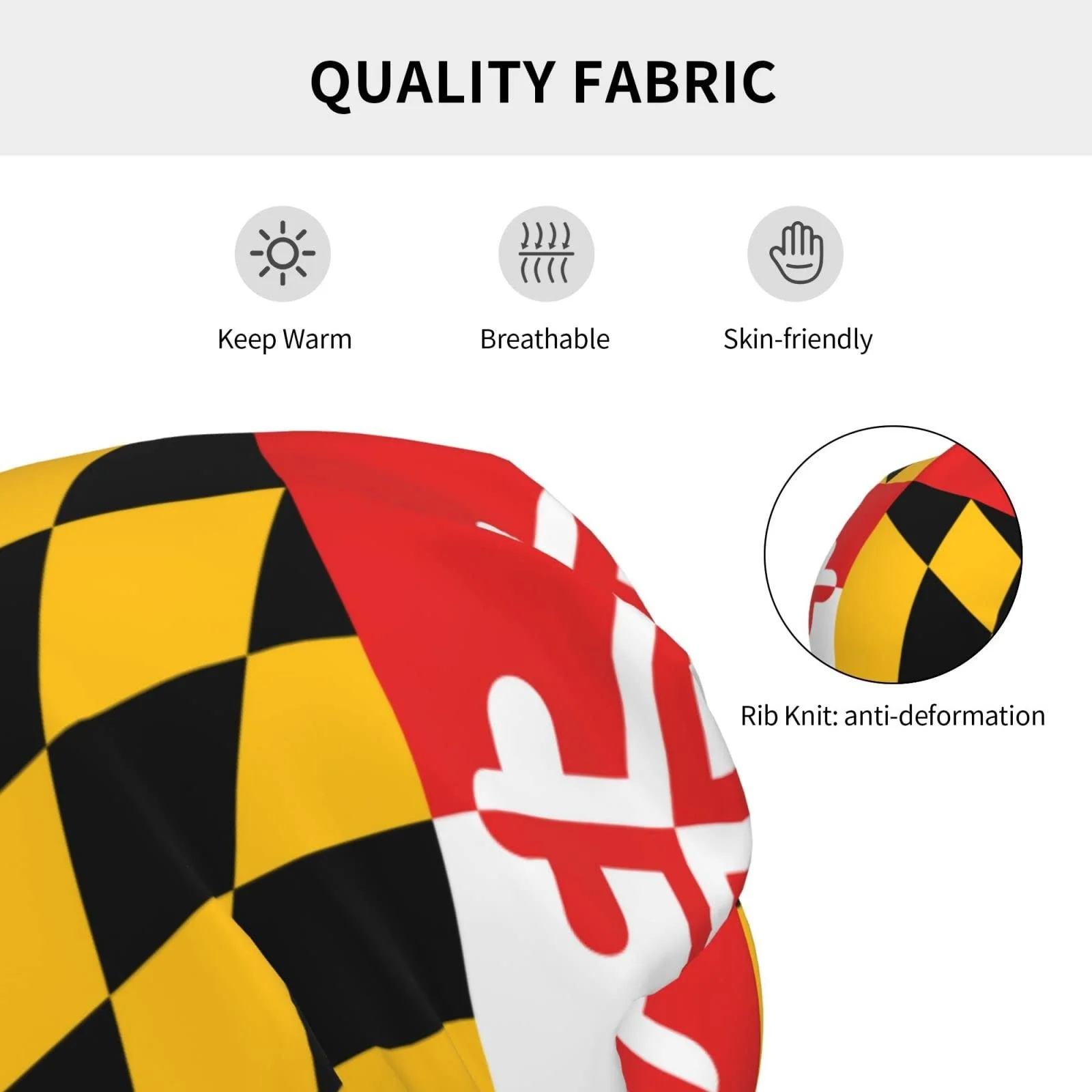 Шапка LOUJIN Maryland Flag Slouchy для хлопчиков и девочек, фотоцвет, один размер, фото №6