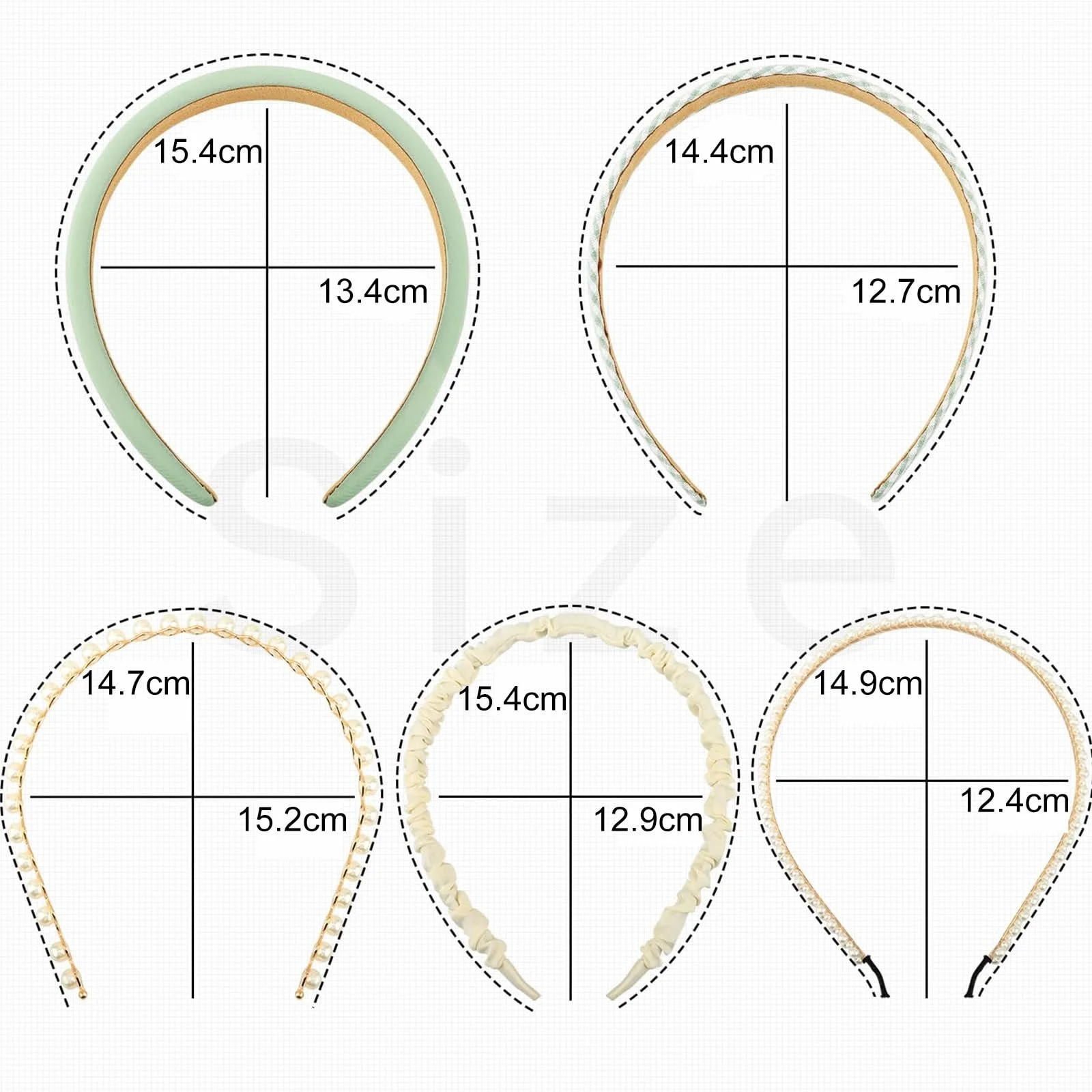 Набор женских обручей на голову 5 шт., фото №2