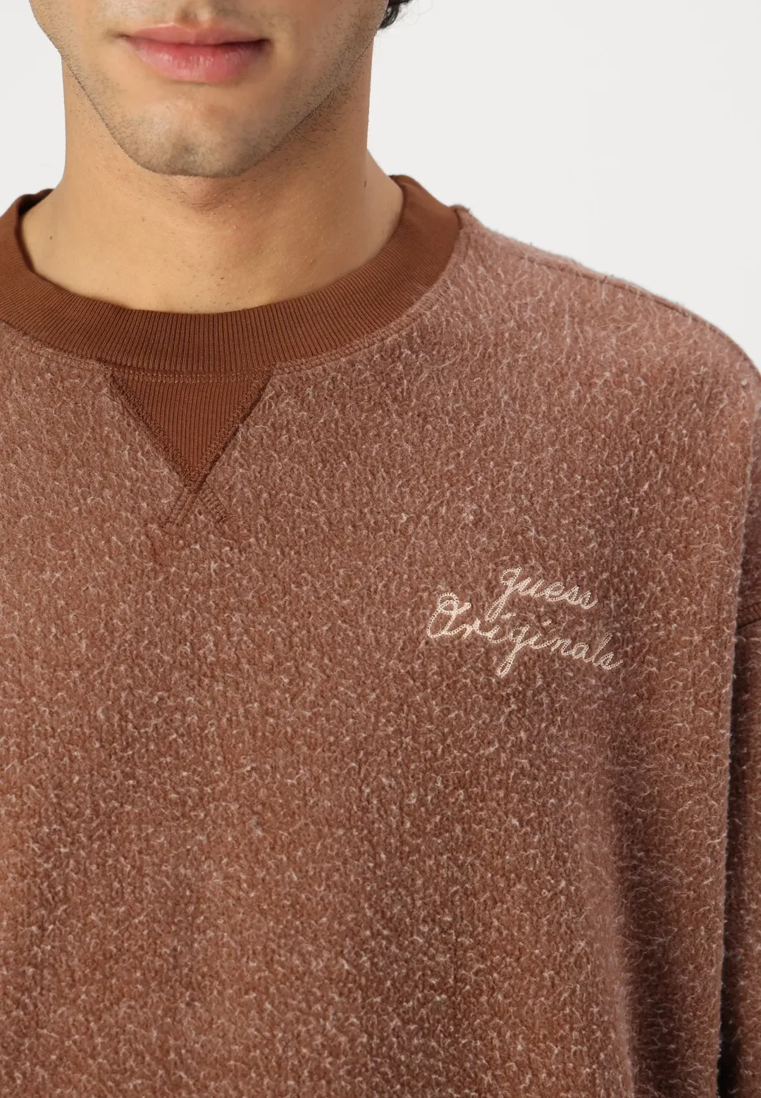 Мужской фактурный свитшот GUESS Originals / Терракотовый / Размер M, фото №6 Мужской фактурный свитшот GUESS Originals / Терракотовый / Размер M, фото №6