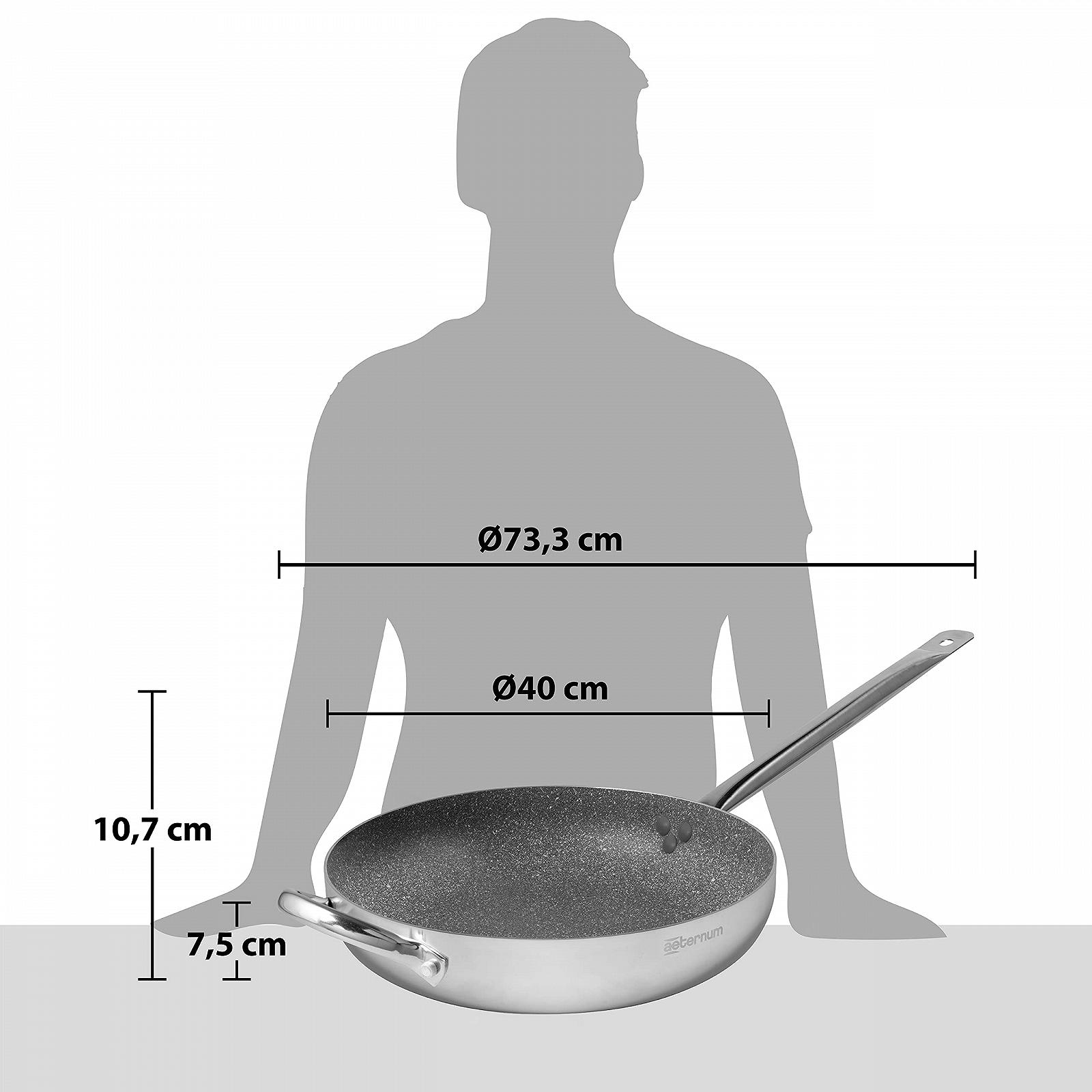 Сковорода Aeternum Large Family Non Stick Индукционная Диаметр 40см Алюминий Серебристая, фото №5 Сковорода Aeternum Large Family Non Stick Индукционная Диаметр 40см Алюминий Серебристая, фото №5