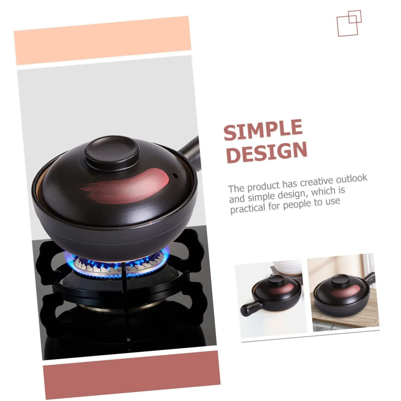 Кастрюля глиняная для газовой плиты маленькая с ручкой, фото №4