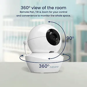 Додаткова камера Babysense HD S2 Remote Pan Tilt Zoom Night Vision Night Light synthetic.ua - Фото 1