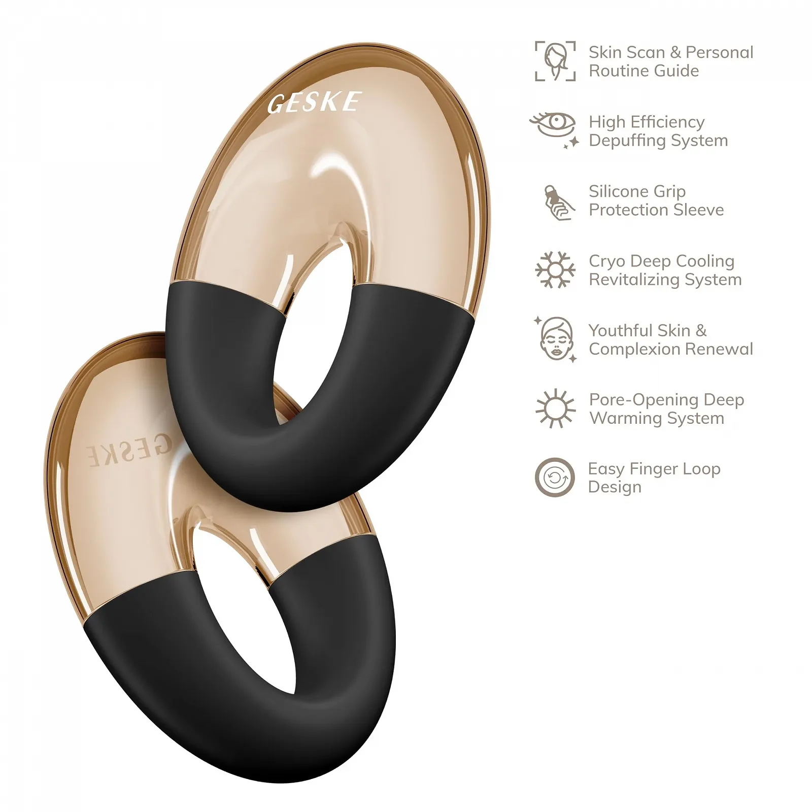 Масажер для очей GESKE SmartAppGuided Cool & Warm 7 в 1, з технологією нагріву та охолодження, фото №4