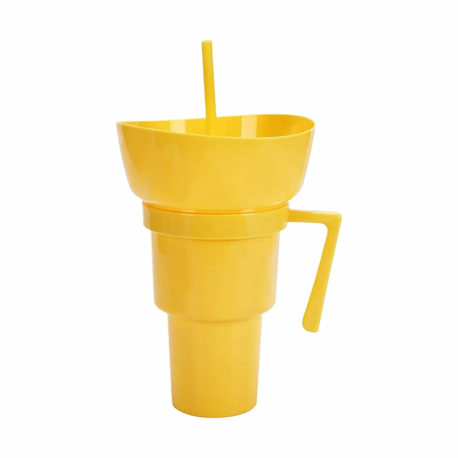 Кухоль Strohhalm для попкорну з соломинкою для дітей, кіно, пікніка та кемпінгу, фото №1