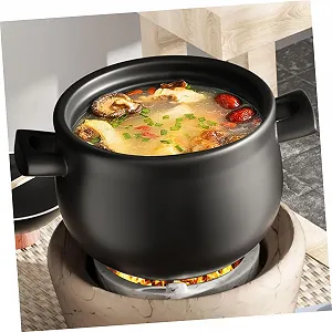 Каструля керамічна 1,8 л з кришкою термостійка synthetic.ua - Фото 1