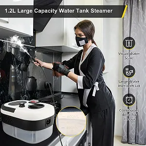 Пароочисник 2500W 6-швидкісний високого тиску 105℃ 10 с 1.2L synthetic.ua - Фото 1