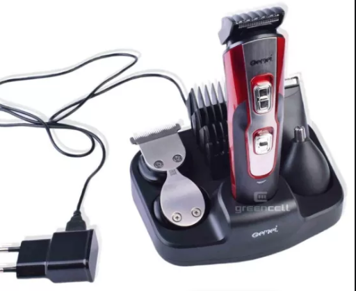 Машинка триммер для стрижки волос электробритва Gemei GM 592 10 В 1 Подставка, фото №6
