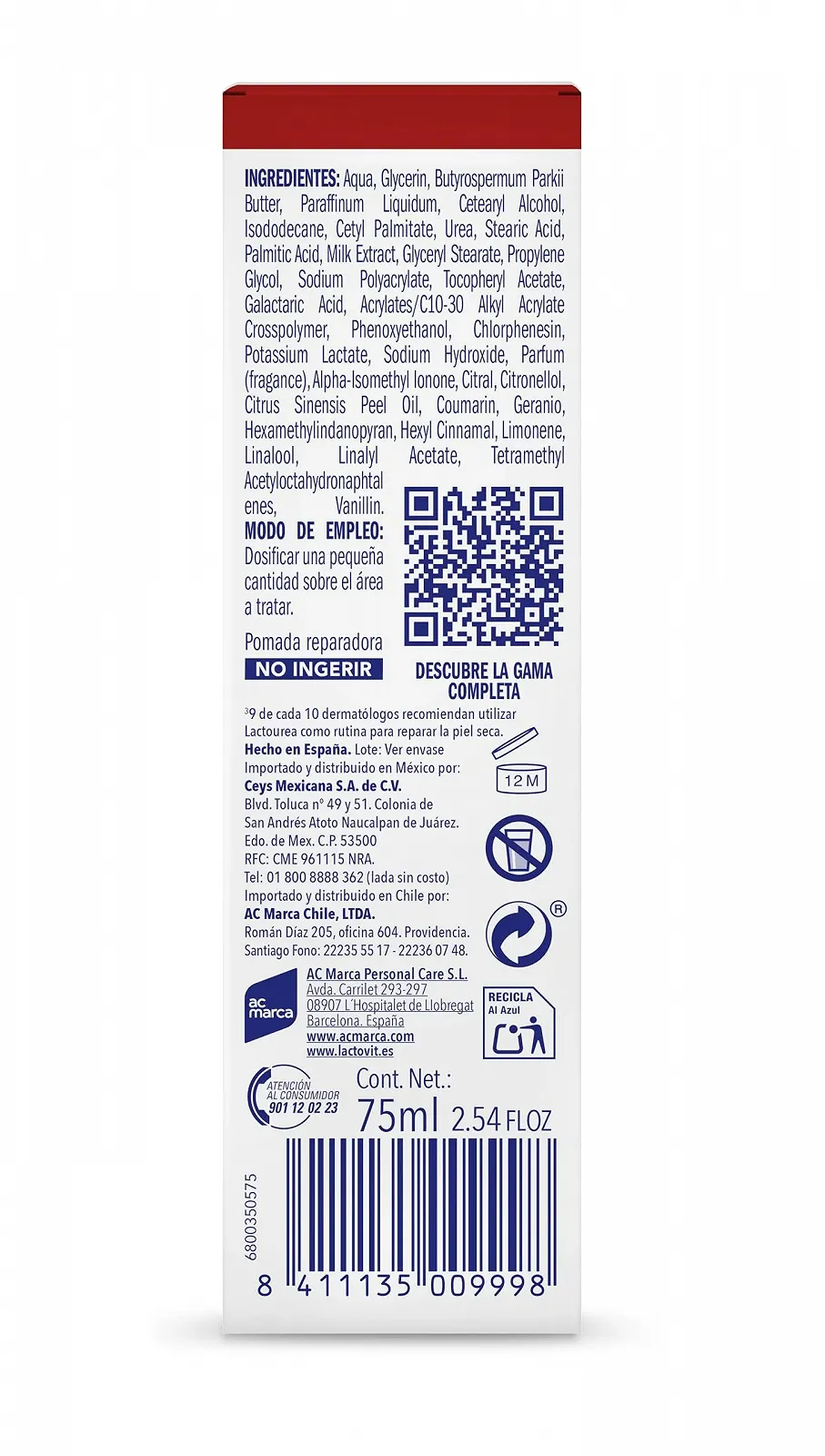 Мазь для рук Lactovit Lactourea Інтенсивне зволоження та відновлення 75 мл - З сечовиною ProLactic10, фото №3 Мазь для рук Lactovit Lactourea Інтенсивне зволоження та відновлення 75 мл - З сечовиною ProLactic10, фото №3