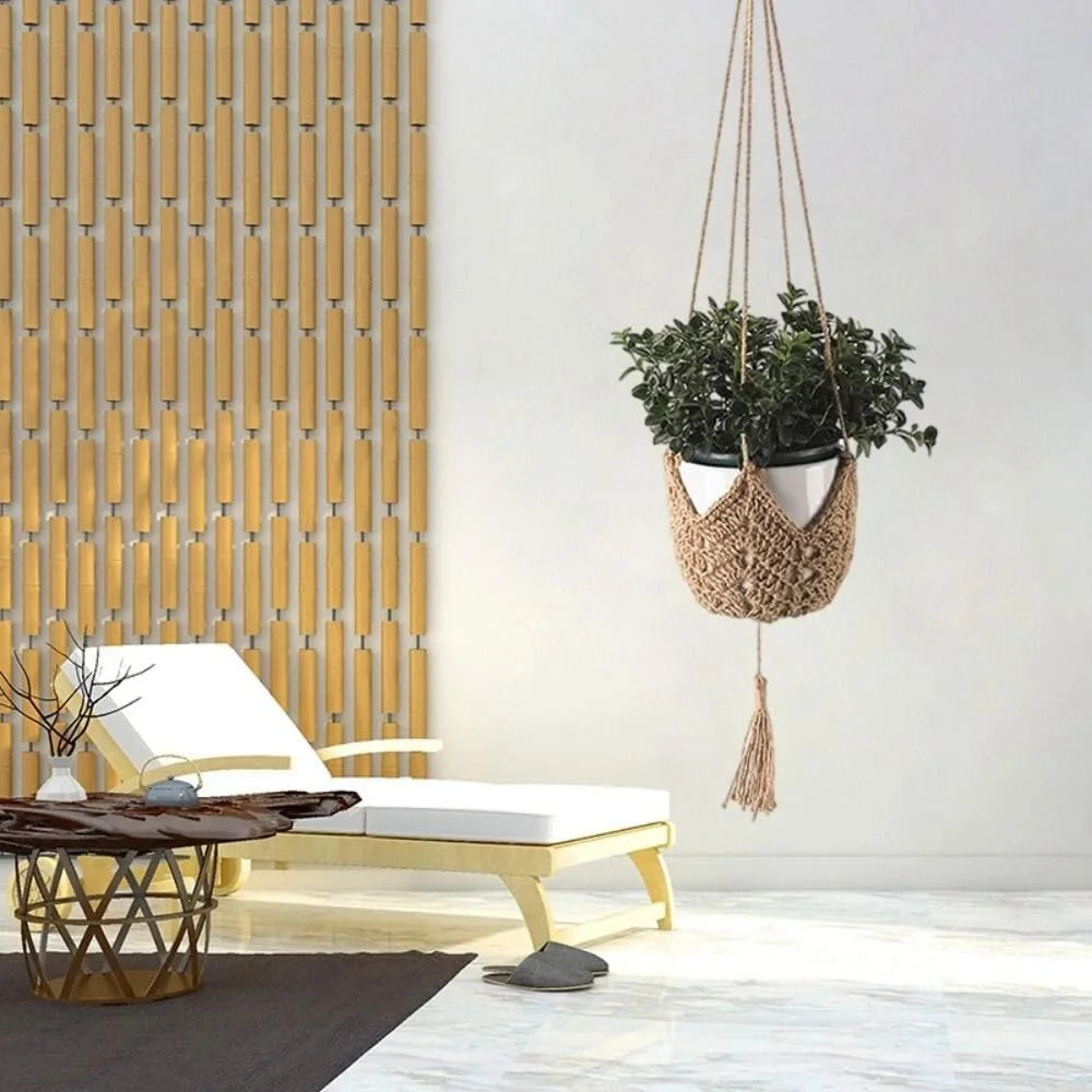 Підвіс для рослин макраме Jute Rope Boho з S-гачками 2 шт., фото №5 Підвіс для рослин макраме Jute Rope Boho з S-гачками 2 шт., фото №5