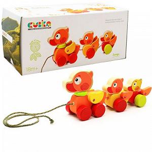 Деревянная каталка Утята путешественники [tsi194901-TSI] - Фото 1